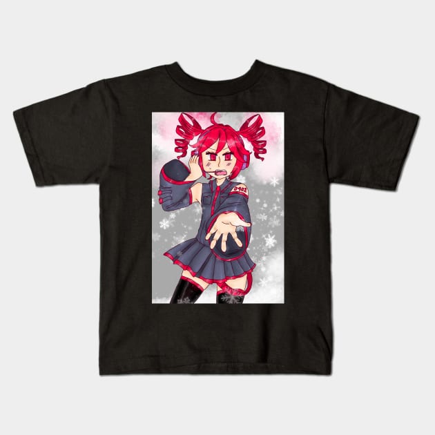 Kasane Teto snowy Kids T-Shirt by Wiley Blue 